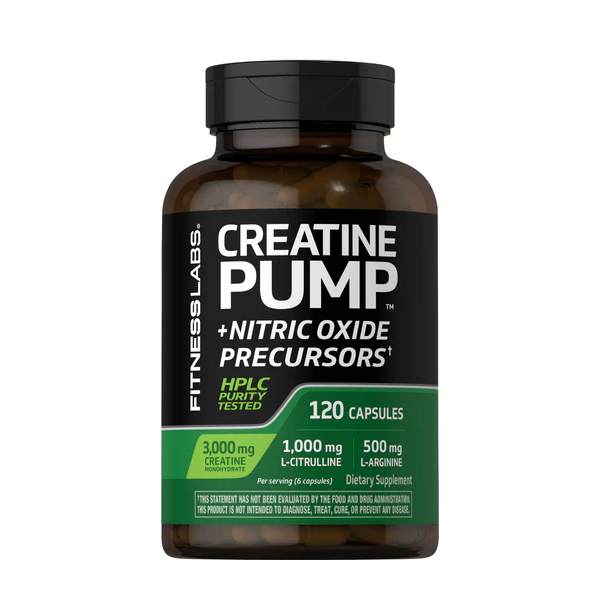 Fitness Labs Creatina Pump 120 capsule con creatina, L-citrullina e L-arginina